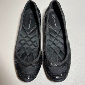 INC Ballet Flats black sequins size 6.5